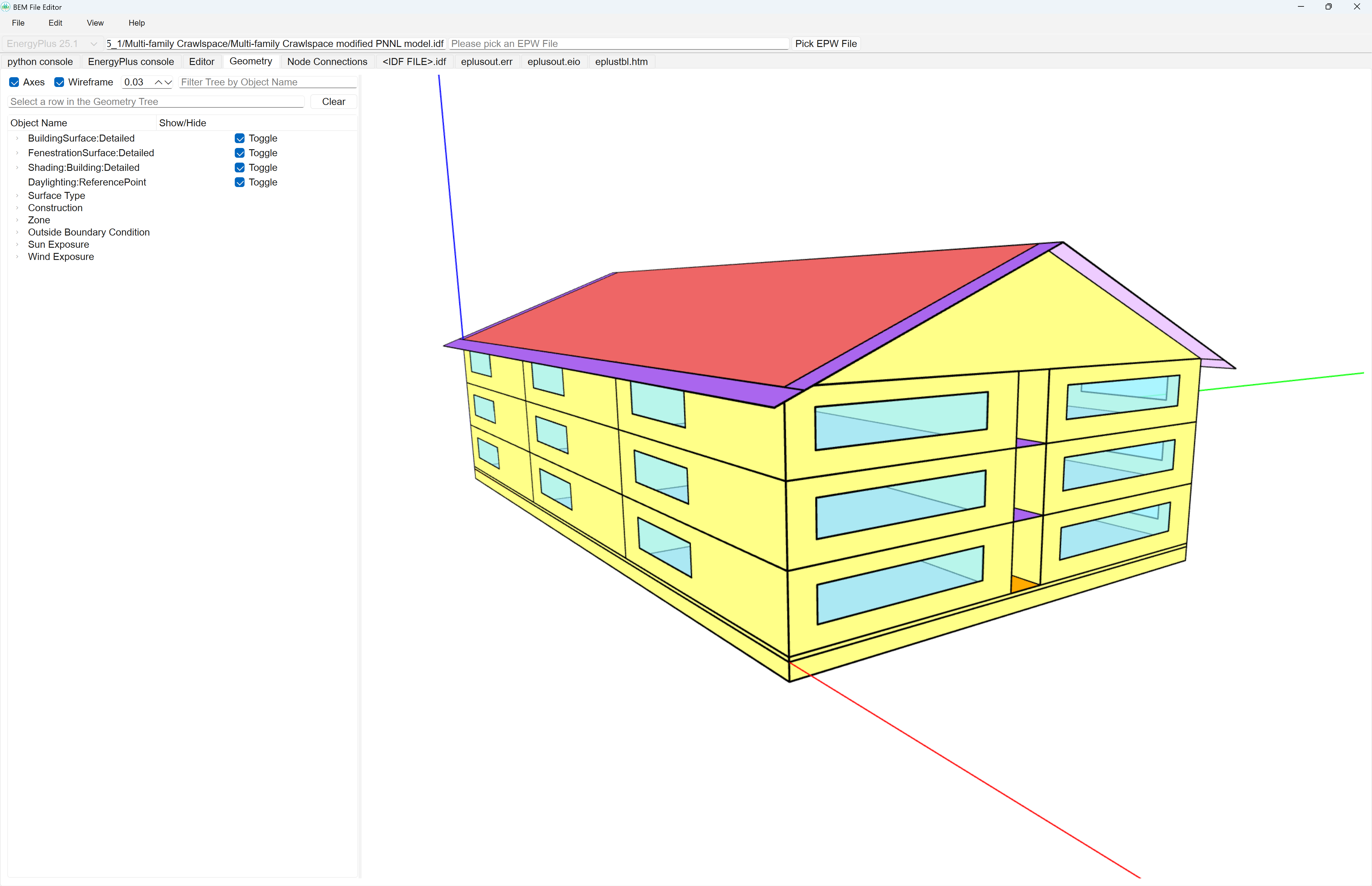 Modified PNNL Multi-family low-rise apartment building with crawlspace